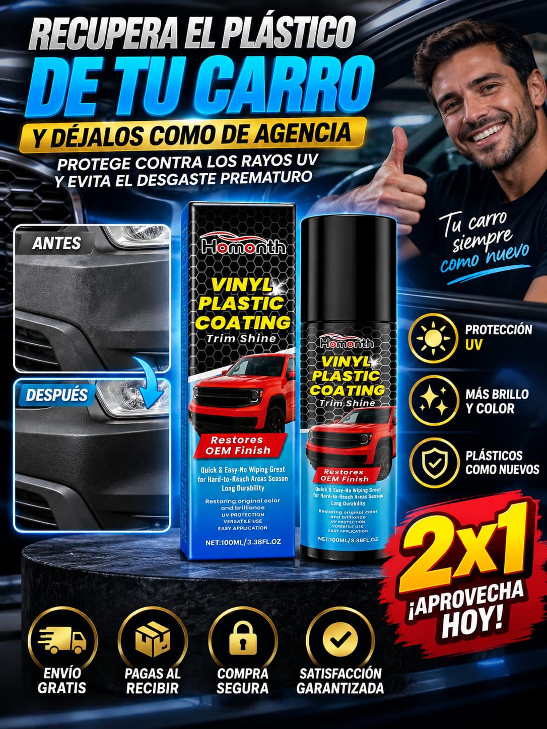 Aerosol Revestimiento Para Plasticos - 2x1 Hoy