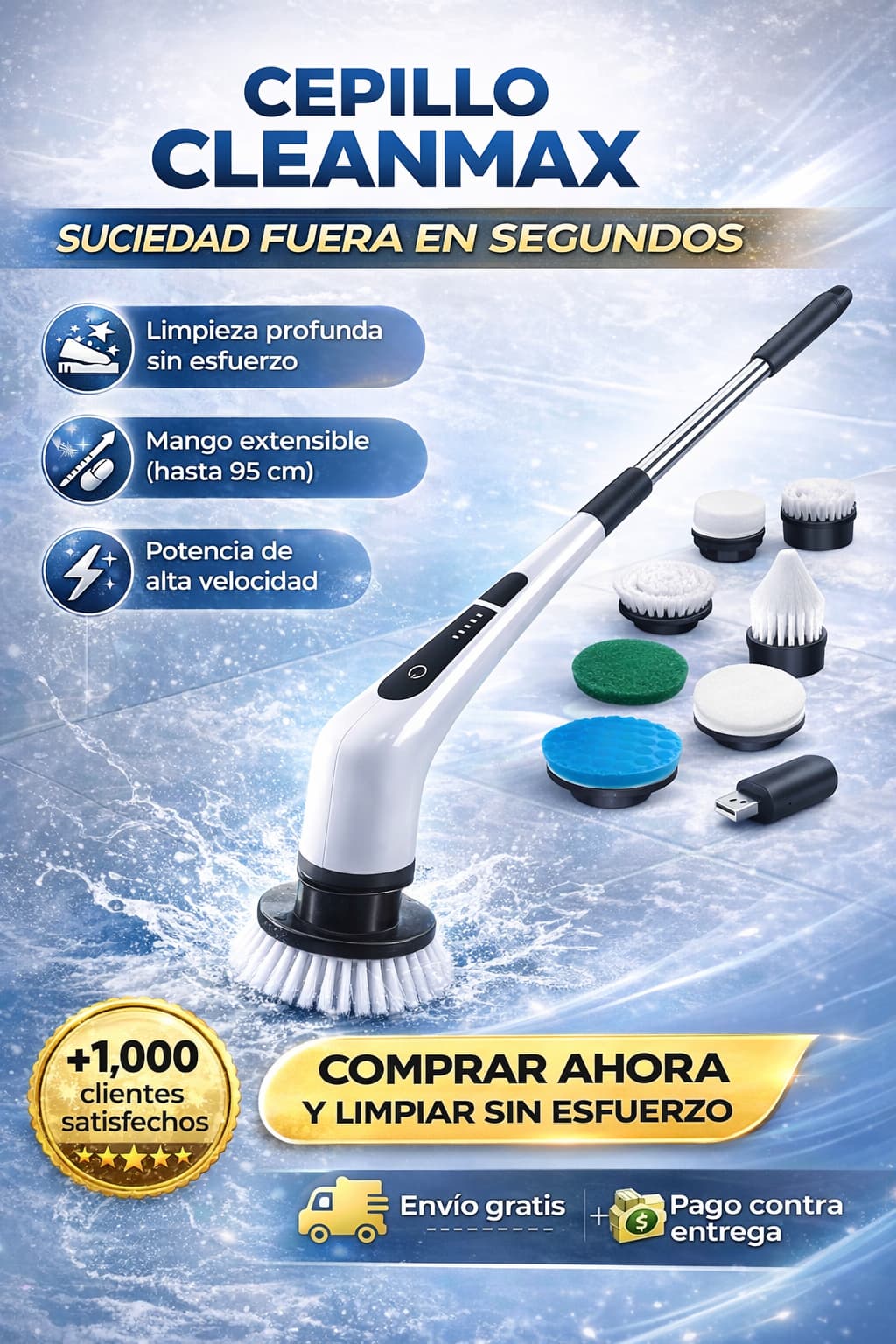 Cepillo CleanMax – Suciedad fuera en segundos