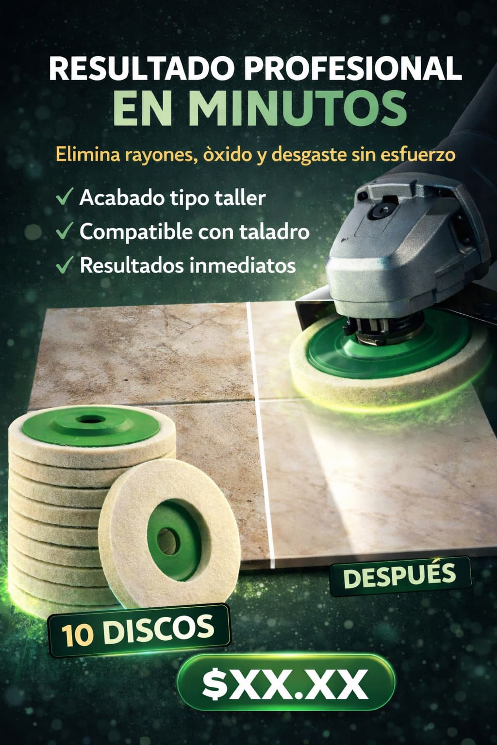PulidoPro™ – Kit 10 Discos Pulidores