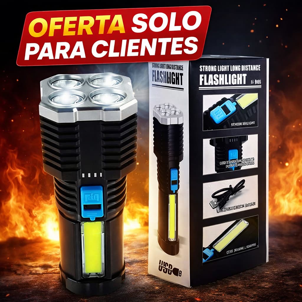 Linterna De Mano F905 - Luz Fuerte Led