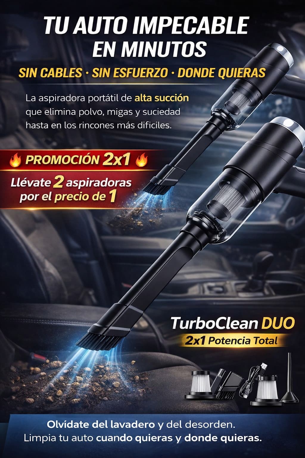Aspiradora Turbo – Compra 1 y llevate 2