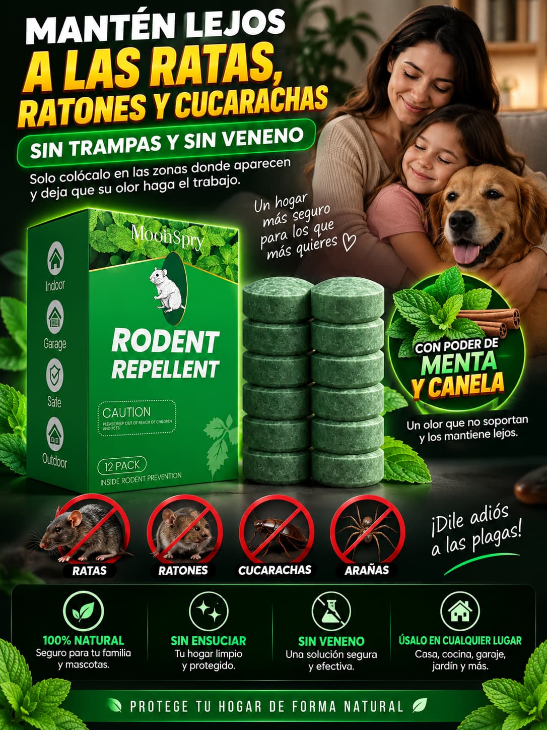 Repelente Protector Contra Ratas y Ratones