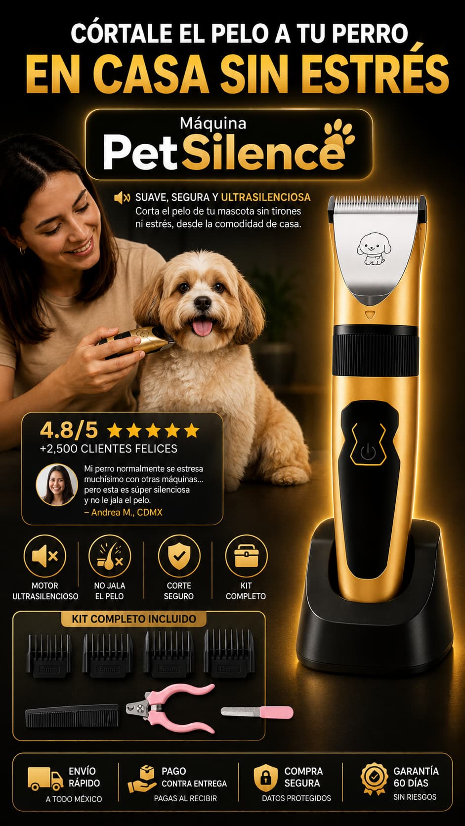 Máquina PetSilence - Corte fácil y seguro