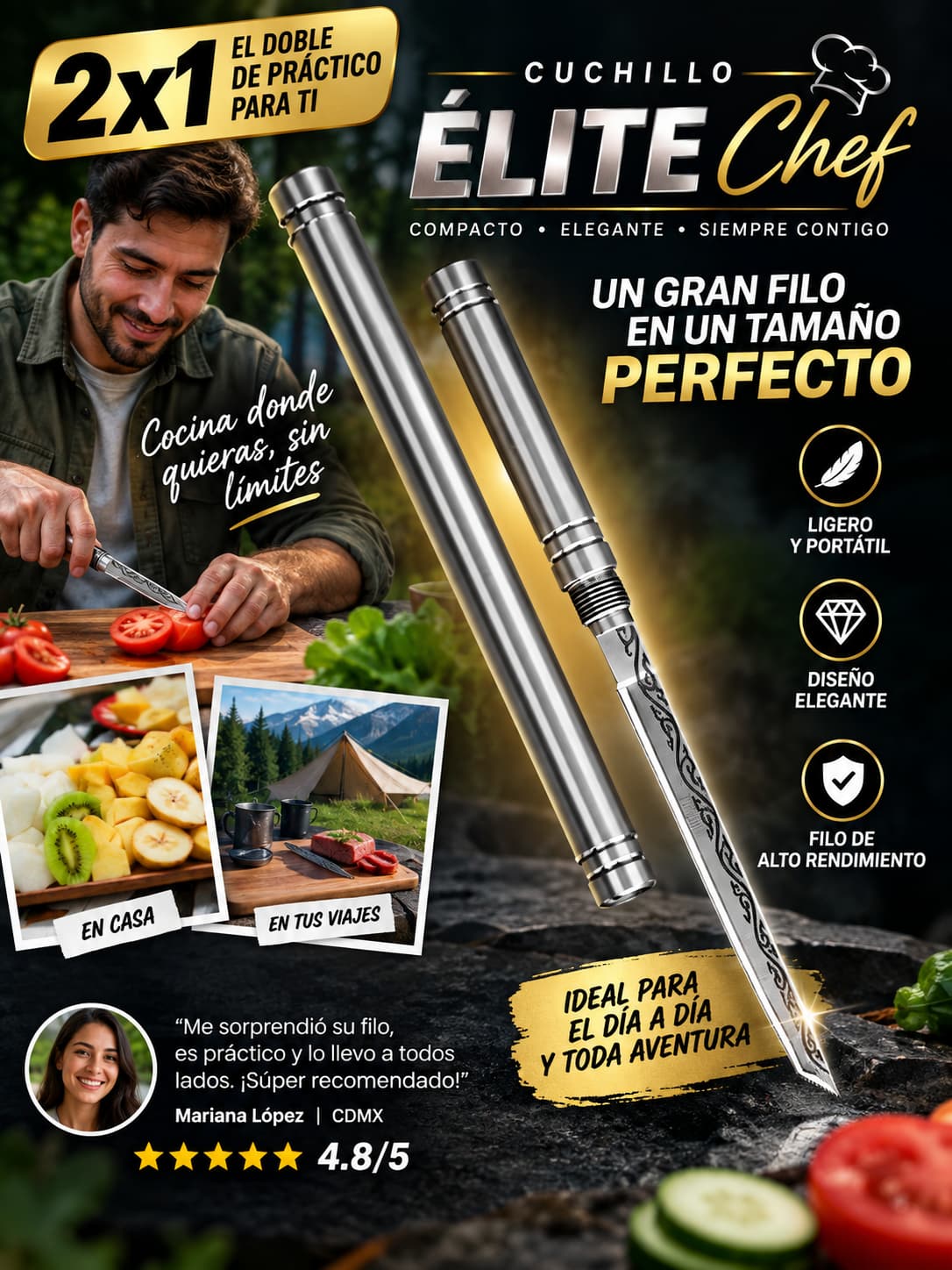 Cuchillo ÉLITE Chef — 2x1