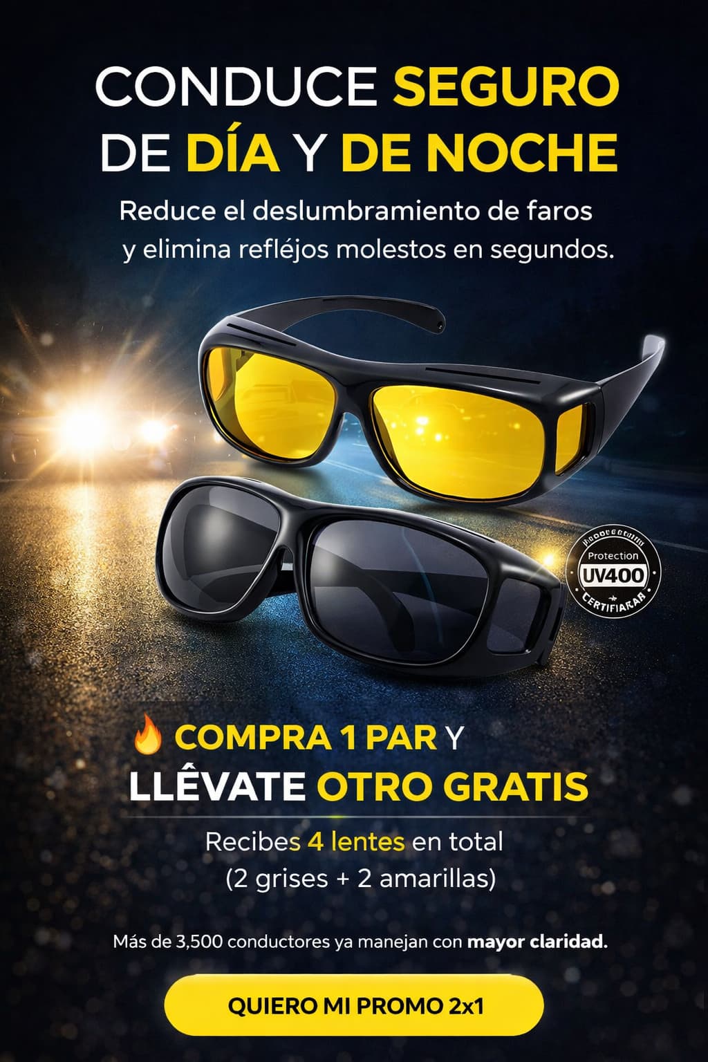 Gafas NightShield – 2 Pares al Precio de 1
