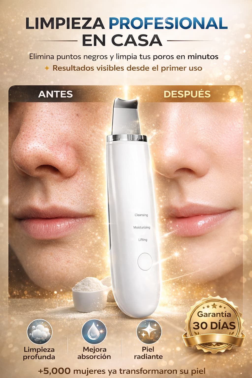 Espátula Facial - Piel limpia al instante
