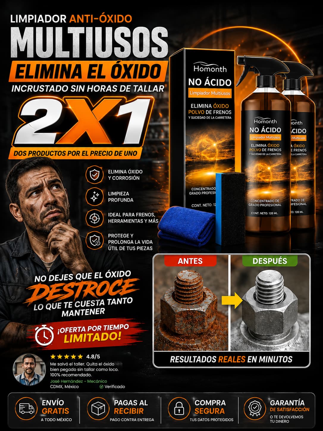 Limpiador Anti-Óxido Multiusos - 2x1