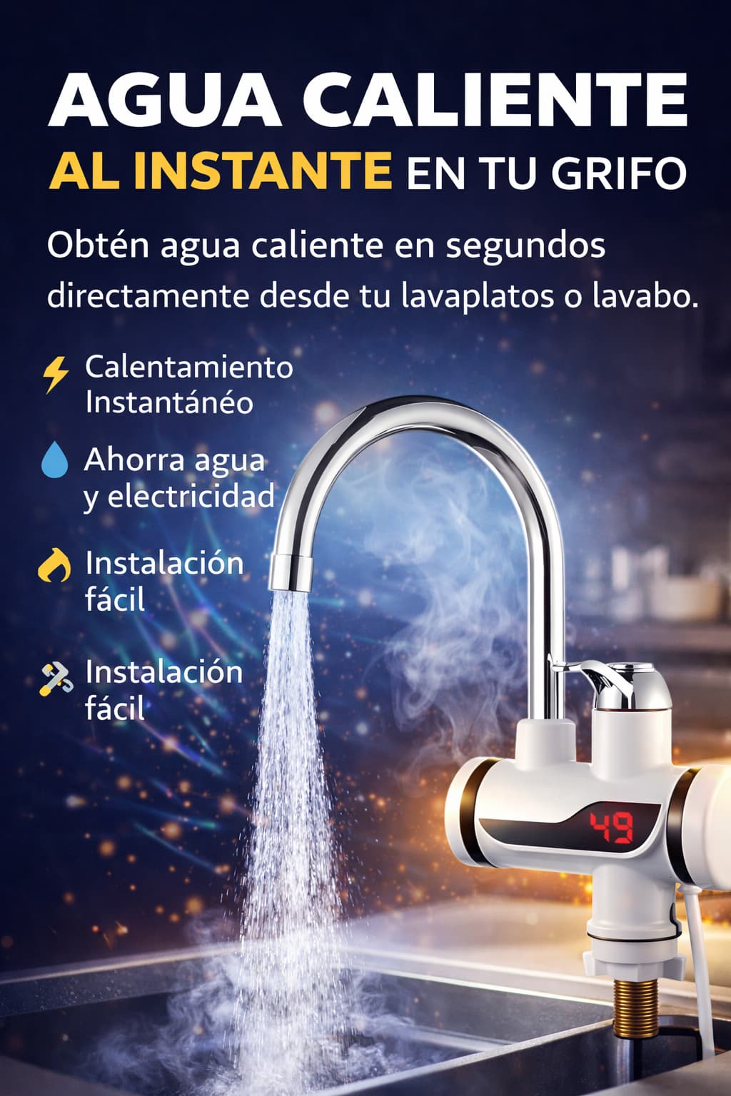Grifo InstantHeat – Agua Caliente en Segundos