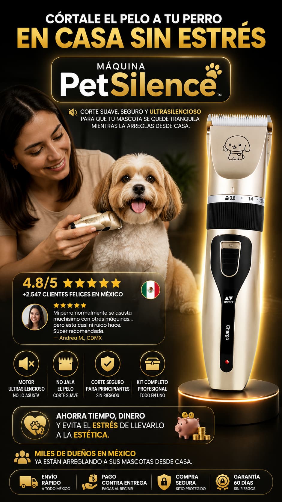 Máquina PetSilence - Corte fácil y seguro