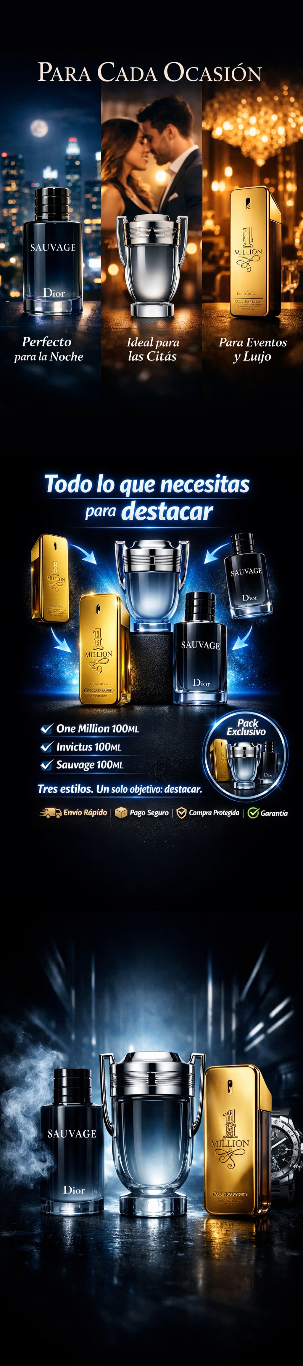Detalles Trío Perfumes Elite