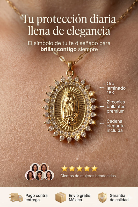 Collar Virgen de Guadalupe – Protección y Elegancia