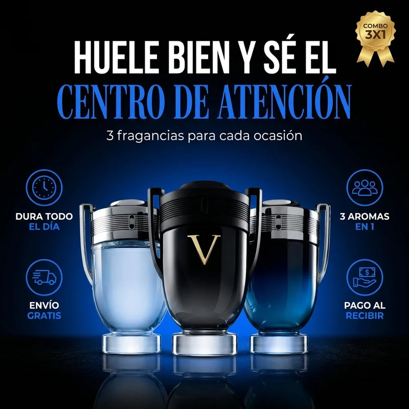 Combo Invictus — 3 Perfumes