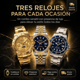 Combo De 3 Reloj Estilo Rolex
